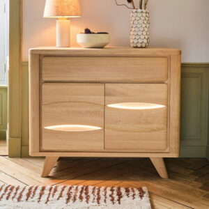 MEUBLE ENTREE COLLECTION OLONNE MEUBLES COUTURES CHENE MASSIF - CÉRAMIQUE AVEC LEDS PERSONNALISABLE MEUBLES DUQUESNOY FRALINGHIEN NORD LILLE ARMENTIERES