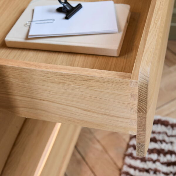 MEUBLE ENTREE DETAIL TIROIR COLLECTION OLONNE MEUBLES COUTURES CHENE MASSIF - CÉRAMIQUE AVEC LEDS PERSONNALISABLE MEUBLES DUQUESNOY FRALINGHIEN NORD LILLE ARMENTIERES