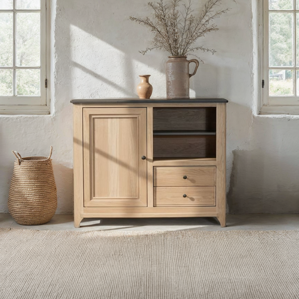 MEUBLE D'ENTREE COLLECTION VAUBAN CHENE MASSIF FABRICATION FRANCAISE TEINTES DISPONIBLES MEUBLES DUQUESNOY FRELINGHIEN NORD LILLE ARMENTIERES