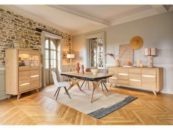 AMBIANCE COLLECTION OLONNE MEUBLES COUTURES CHENE MASSIF - CÉRAMIQUE AVEC LEDS PERSONNALISABLE MEUBLES DUQUESNOY FRALINGHIEN NORD LILLE ARMENTIERES