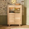 VITRINE COLLECTION OLONNE MEUBLES COUTURES CHENE MASSIF - CÉRAMIQUE AVEC LEDS PERSONNALISABLE MEUBLES DUQUESNOY FRALINGHIEN NORD LILLE ARMENTIERES