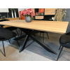 TABLE JACK CASTLE LINE RECTANGULAIRE EN CHENE PIETEMENT MIKADO METAL NOIR LONGUEUR 2 METRES MEUBLES A FRELINGHIEN