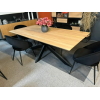 TABLE JACK CASTLE LINE RECTANGULAIRE EN CHENE PIETEMENT MIKADO METAL NOIR LONGUEUR 2 METRES MEUBLES DUQUESNOY