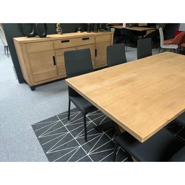 salle a manger hudson table rectangulaire et enfilade pas cher 100% massif fabrication francaise meubles duquesnoy frelinghien nord lille armentieres