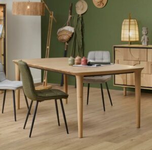 table extensible tetris meubles couture hemisphere sud chene massif avec 2 allonge papillon de 45 cm plusieurs teintes diponible